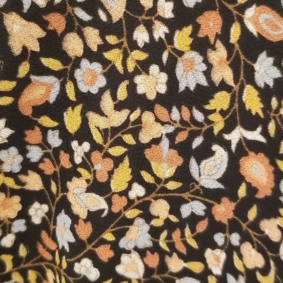 💕MADEWELL💕 Georgette Smocked-Neck Midi Dress Folktale Paisley Large L NWT - Picture 14 of 16